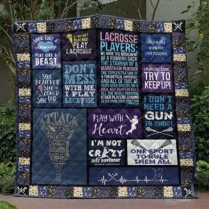Love Lacrosse Quilt Blanket No96  Quilt